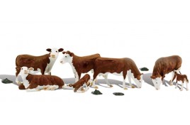 Brown And White Cows O Scale 